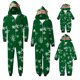 thumbnail image 1 of Pijamas navideños familiares a juego Herrnalise, mono estampado de manga larga con capucha, conjunto abrigado para padres e hijos, ropa de bebé verde, 1 of 3
