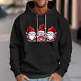thumbnail image 2 of qelini Funny Hoodies for Men Christmas Long Sleeve Pullover Dwarf Print Drawstring Hooded Sweatshirts Holiday Tops, 2 of 3