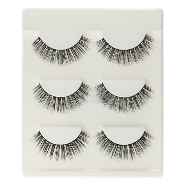 Ygjytge 3 Unids/Lote 100% Piel De Visón Real Hecha A Mano Pestañas Postizas Tira 3D Maquillaje Grueso Ygjytge Para estrenar
