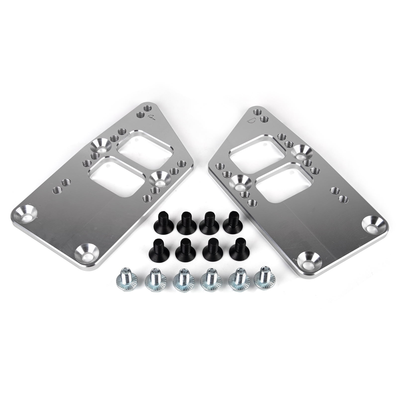 3mirrors Swap Motor Mounts Adjustable 4 Positions Billet Aluminum Compatible with LS Swap LS Conversion 551628 for SBC Vehicle to LS Engine Full Kit