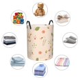 thumbnail image 3 of DouZhe Grands Paniers à Linge Pliables Imperméables, Imprimés de Pâques Floral Printemps Circular Hamper avec Poignées, 3 of 6
