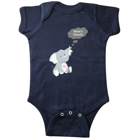 

Inktastic Nanni s Favorite Elephant Gift Baby Boy or Baby Girl Bodysuit