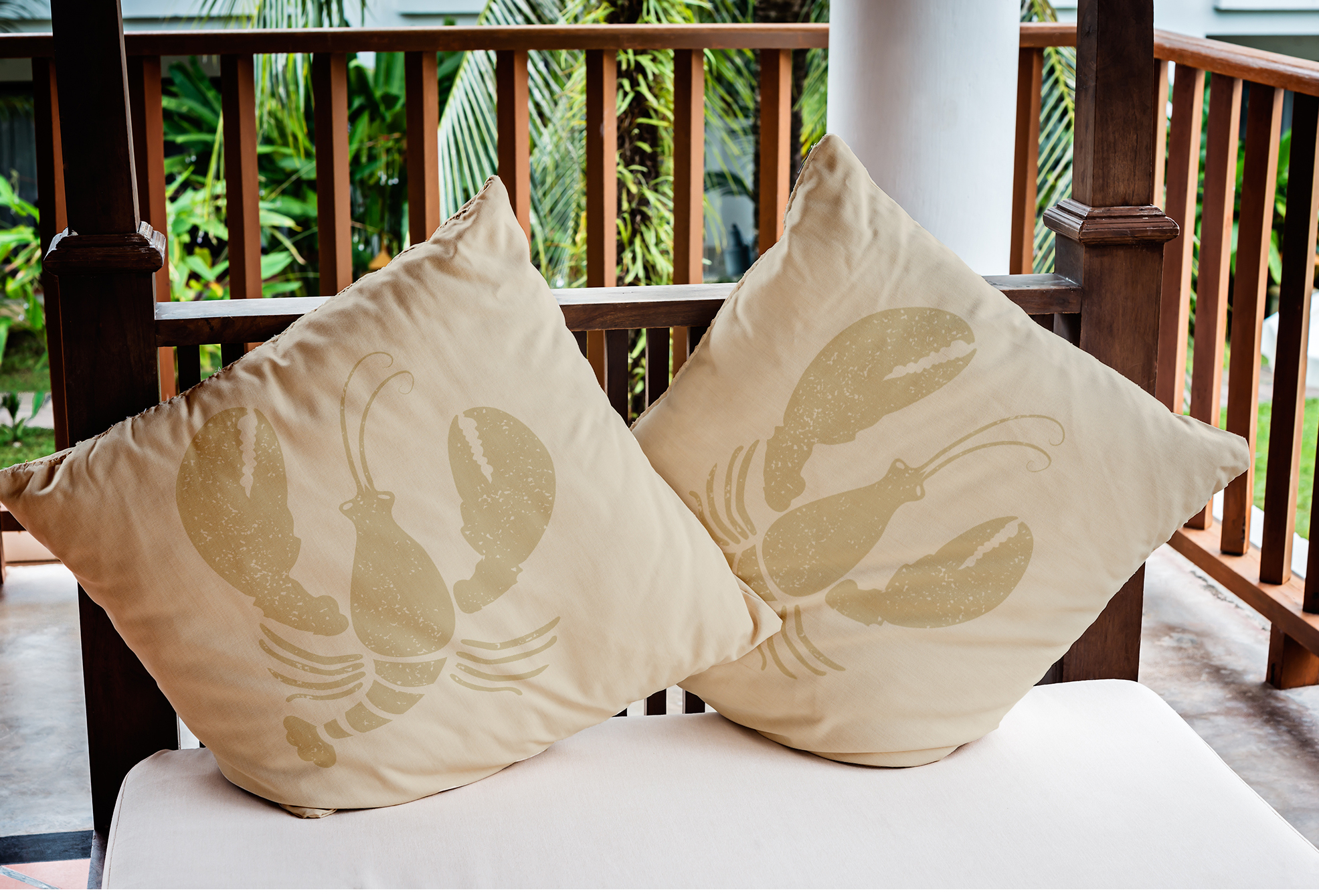 Simply Daisy 20" x 20" Lobster Nautical Indoor/Outdoor Throw Pillow