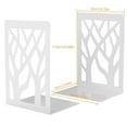 thumbnail image 3 of File Holder for Desk, Tyeign Branches Metal Retro Textbook Documents Classification Bookshelf Bookend Heavy Duty Metal Book Bookends for Heavy Books Bookend Bookends for Shelves White, 3 of 7