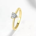 thumbnail image 6 of Love Heart Silver/Gold/Rose Gold CZ Band 925 Silver Womens Wedding Ring Sz 4-9.5, 6 of 7