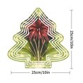 thumbnail image 7 of Stylish Metal Hanging Christmas Tree Wind Spinner - Festive Design with Layered Green Tree and Vibrant Fireworks for Garden Decor, 7 of 7