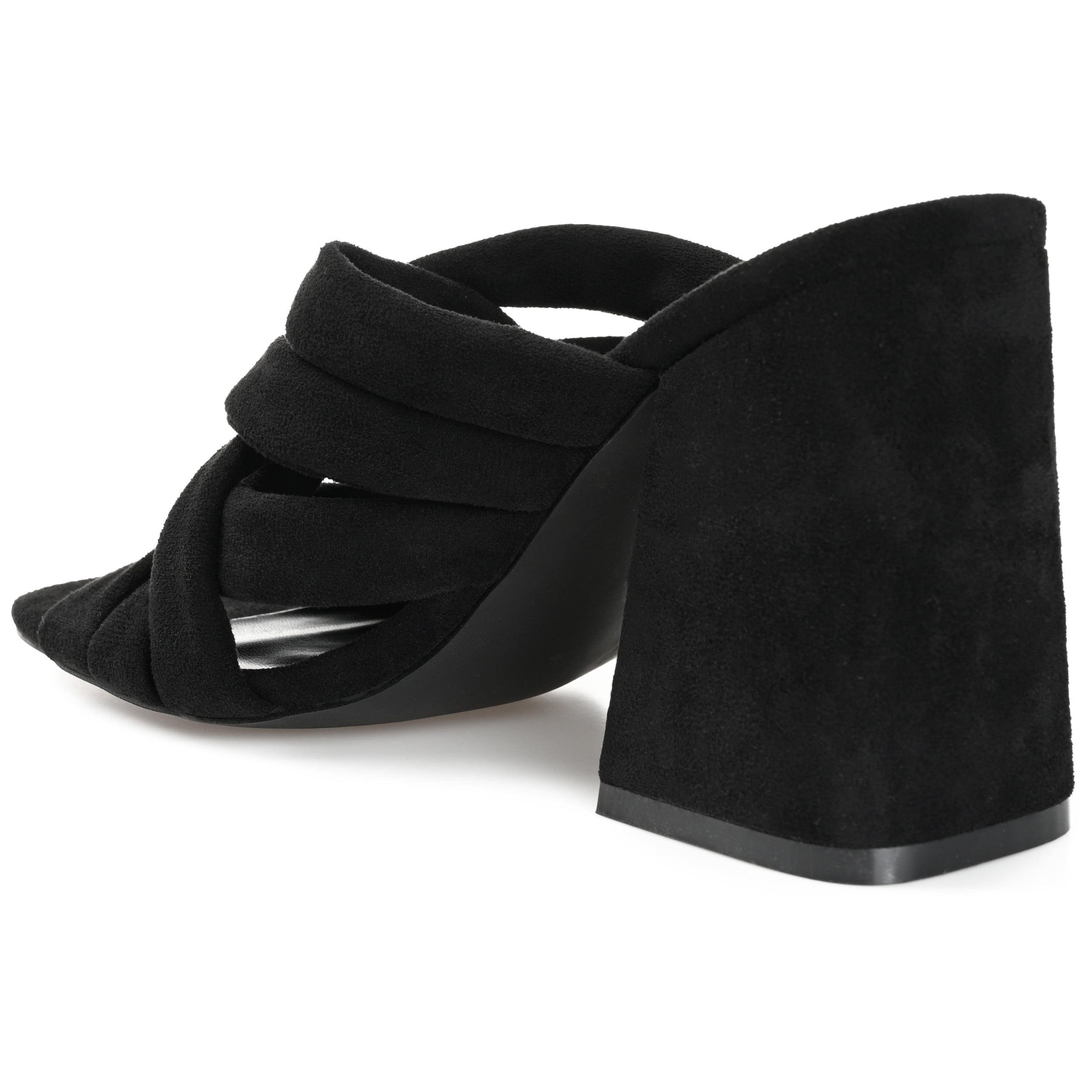 Journee Womens Dorisa Open Square Toe Block Heel Sandals