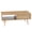Natural-01, variant on 2-Tier Coffee Table, 41" Modern Accent Table with Rattan Sliding Door, Adjustable Feet, Open Storage, Wood Center Table for Living Room, Bedroom