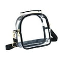 thumbnail image 4 of Bolso bandolera transparente para mujer, bolso de hombro de gran capacidad, multiusos, para cosméticos, para exteriores, regalo para gimnasio, cuidado Negro, 4 of 8