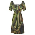 thumbnail image 4 of HD - Head of a Peasant girl by Kazimir Severinovich Malevich 1912 High Definition Sleeveless Dress purple dress, 4 of 6