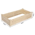 thumbnail image 4 of Tcbosik 47"L Wooden Planting Frame Above Ground, Outdoor Garden Planter Bed for Yard Greenhouse Vegetable Flower Herbs, Burlywood, 4 of 7