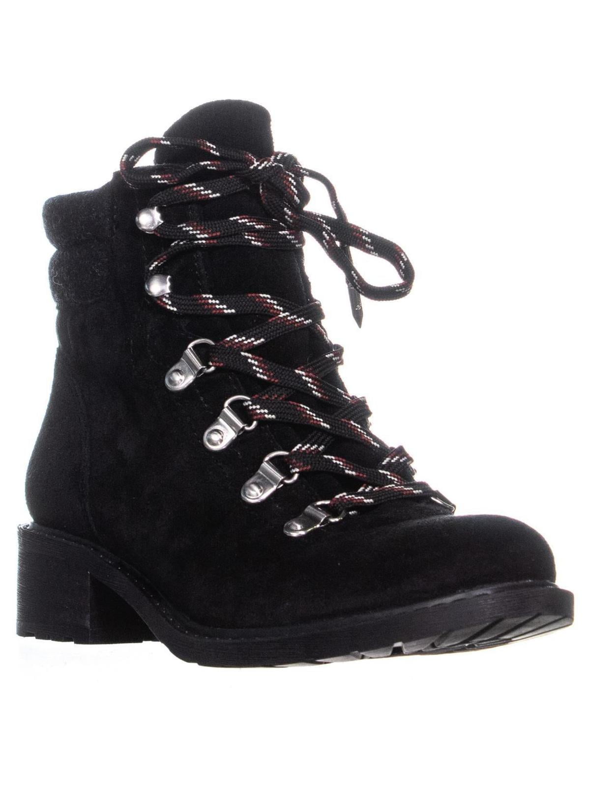 black ankle combat boots