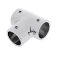 thumbnail image 2 of 4 Piezas de material acero Inoxidable 316, Pasamanos , , T / Tee, Espejo de Montaje, Conector de Riel Pulido para Tubo de 1 Y 25 Mm shamjiam Accesorios para Tee de barandilla para barcos, 2 of 5