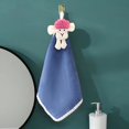 thumbnail image 1 of Fiudx Toalla de Manos de Vellón, Diseño Bonito, Material Suave y Absorbente, Versátil para Baño o Cocina, Secado Rápido, Fácil de Colgar, Tamaño 38 X 33 Cm, Azul Cielo, Rosa, Amarillo y Azul Marino., 1 of 6