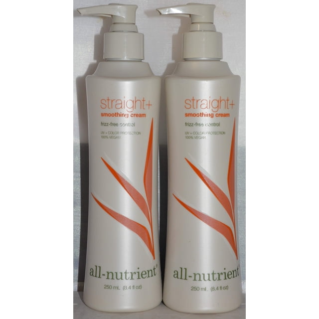Crema suavizante All-Nutrient Straight+ 250 ml (paquete de 2)