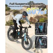 3000W(Peak)28MPH Electric Bike for Teens Adults,24 Fat Tire Off-Road EBike with 48V25AH Battery,Hydraulic Brakes,Electric Mountain Trail for Age 13+UL2849