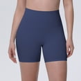 thumbnail image 2 of DORKASM ButterLuxe Biker Shorts 6" - High Waisted Workout Running Volleyball Spandex Yoga Womens Dark Blue XL, 2 of 8