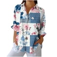 thumbnail image 2 of Karight Womens Button Down Shirt Long Sleeve Blouse, 2 of 5