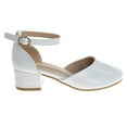 thumbnail image 2 of Laura Ashley Girls Low Heeled Dress Shoes. (Little Kids Big Kids), White Patent, 12, 2 of 7