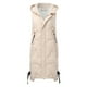 thumbnail image 2 of Gibobby Chamarra acolchada ligera para mujer, Chaleco de plumón para mujer, con capucha, ligero, acolchado, largo, grueso, con cierre, para invierno, al aire última intervensión(Beige,M), 2 of 5