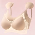thumbnail image 4 of Alun Seamless Square Shoulder Bras for Women Wireless No Underwire Jelly Gel Light Support Comfort Bra Summer Lightweight Breathable Solid Color Bralettes 1-Beige L, 4 of 7