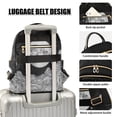 thumbnail image 3 of FORMRS Mini Backpack Purse for Women Quilted Travel Daypack Casual Shoulder Bag, Black Moon, 3 of 7