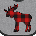 thumbnail image 4 of Inktastic Moose Silhouette Plaid Boys or Girls Baby Bib, 4 of 4