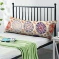 thumbnail image 2 of Boho Long Body Pillow Cover – Soft & Breathable Ethnic Fabric, Hidden Zipper, 20"x54", Stylish Abstract Tribal Print – Gift for Side Sleepers, Pregnancy, Home Decor, 2 of 5