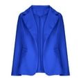 thumbnail image 6 of Sokhug Women's Fall Business Casual Blazers Long Sleeve Notch Lapel Trendy Work Office Blazer Jackets Outerwear, Blue, 6 of 6