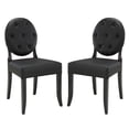 thumbnail image 2 of Modway Button Dining Side Chair Set of 2 in Black, 2 of 5