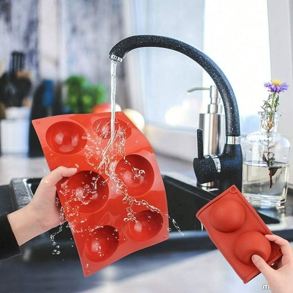 3-Pack Semi-Sphere Round Silicone Mold Chocolate Bomb Baking Candy Molds Cupcake