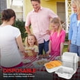 thumbnail image 7 of Stock Your Home Disposable Aluminum Mini Loaf Pans with Lids, 1 lb (50 Pack) Plastic Dome Lid Foil Baking Tins, Tin Pans for Cake, Bread, Holiday Baked Goods Packaging, 7 of 7