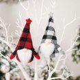 thumbnail image 3 of Christmas Hanging Gnome 1 Set Plaid Plush Hat Decor Present Supplies, 3 of 5