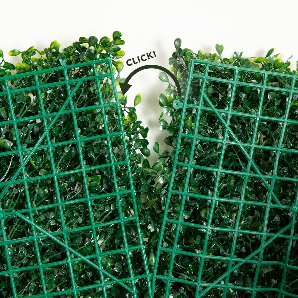 (12 pack) Mainstays 10" x 10" Green Artificial Decorative Boxwood Plant Mat
