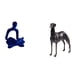 thumbnail image 1 of Escultura de figura humana de pensador abstracto y estatua de perro de resina, colección de arte de figura animal para oficina, bar, boda, decor, 1 of 8