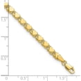 thumbnail image 6 of Avariah Diamonds Solid 14k Yellow Gold Polished Double-Sided Heart 10in Anklet - 10" - 6.8gm, 6 of 8