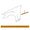 thumbnail image 3 of For 07-13 CL & S-Class Front Fender Molding Moulding Trim Left & Right SET PAIR, 3 of 5