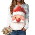 thumbnail image 6 of Kaprioy Womens Cute Christmas Sweatshirts Long Sleeve Tops Pullover Sweatshirts Christmas Interested Holiday Crewneck Fall Fashion Clothing Light Gray, M, 6 of 6