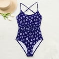 thumbnail image 2 of Traje de baño de una pieza para mujer, cómodo, elástico, ajustado, con estampado de flores, para mujer OAVQHLG3B Store  lin121212, 2 of 4