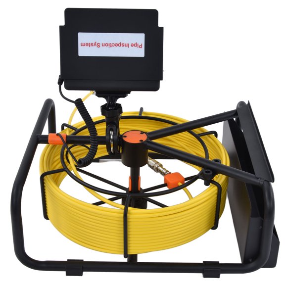 Sewer Camera, 4.3 Inches Pipe Inspection Camera 6 LED Lights IP68 Waterproof 17mm Camera Adjustable Brightness LCD DVR Recorder for Water Supply Pipe, Air Conditioning Pipe