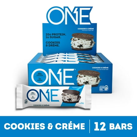 ONE Brands Protein Bar, Cookies & Crème, 20g Protein, 12 Count