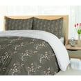 thumbnail image 5 of Ambesonne Flower Duvet Cover Set, Spring Buds Branches, 2-Calking, Orange White Grey, 5 of 6