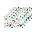 thumbnail image 4 of MKHERT Tropical Palm Leaves Pineapple Flamingos Toucans Flowers in Stripes Placemats Table Mats for Dining Room Kitchen Table Decoration 12x18 inch,Set of 6, 4 of 4
