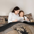 thumbnail image 5 of Feelyou Farmhouse Deer Elk Twin Comforter Sets, Rustic Lodge Cabin Bedding Set, 2-Piece, 5 of 8