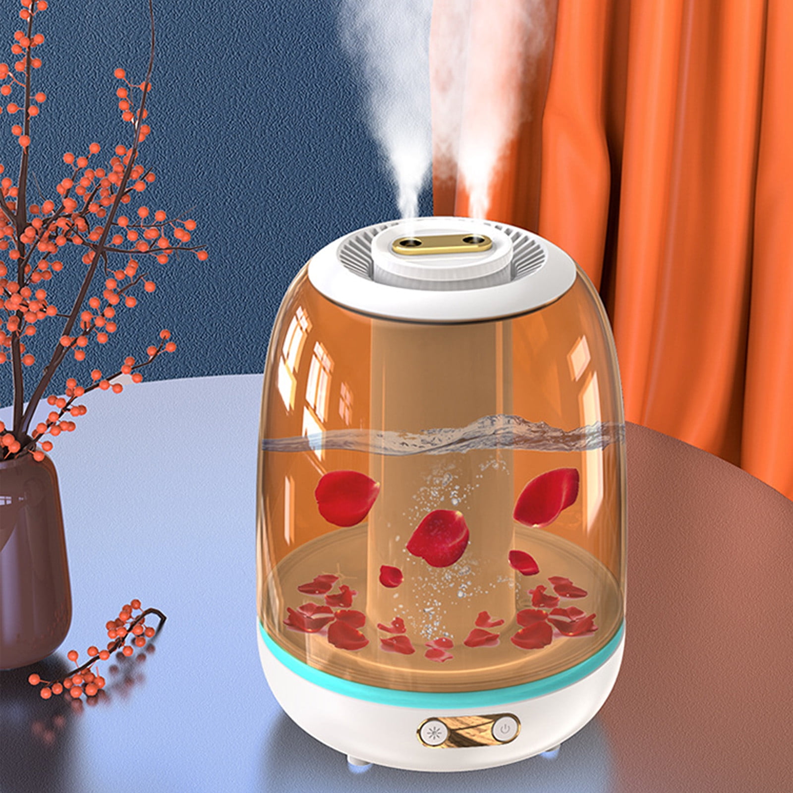 RAPOBRIX 3L 3-in-1 Cool Mist Humidifier with LED Night Light - Ultrasonic Whisper-Quiet 3 Mist Levels Auto-Off USB for Bedroom/Large Room
