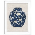 thumbnail image 2 of Art.com Blue & White Ginger Jar on Linen II Art Print by Vision Studio, White Frame Wall Art, 23" x 29", 2 of 5