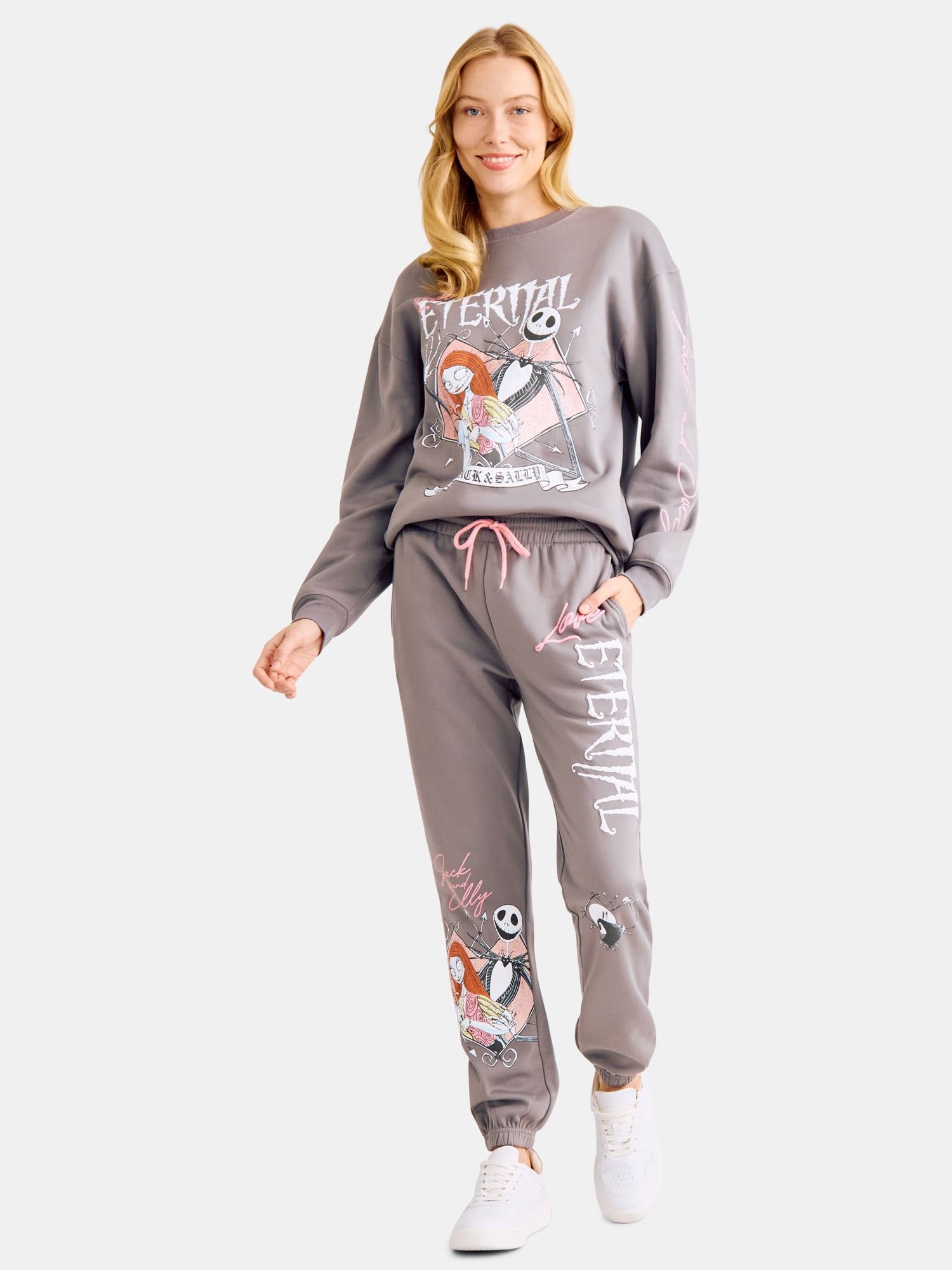 Nightmare Before Christmas Eternal Love Graphic Joggers, Women’s
