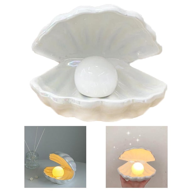 Lámpara de noche LED cálida Colco Organizador de almacenamiento decorativo de cerámica