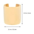 thumbnail image 4 of Women's Simple Stylish Adjustable Cuff Bracelet Stainless Steel Bangle Jewelry Gift for Girls Golden, 4 of 6