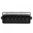 thumbnail image 4 of Rocker Switch Box, Universal 12-24V 6-Gang Rocker Switch Box Controller 3P Red Light For Car RVs Marine Boat Yacht, 4 of 8